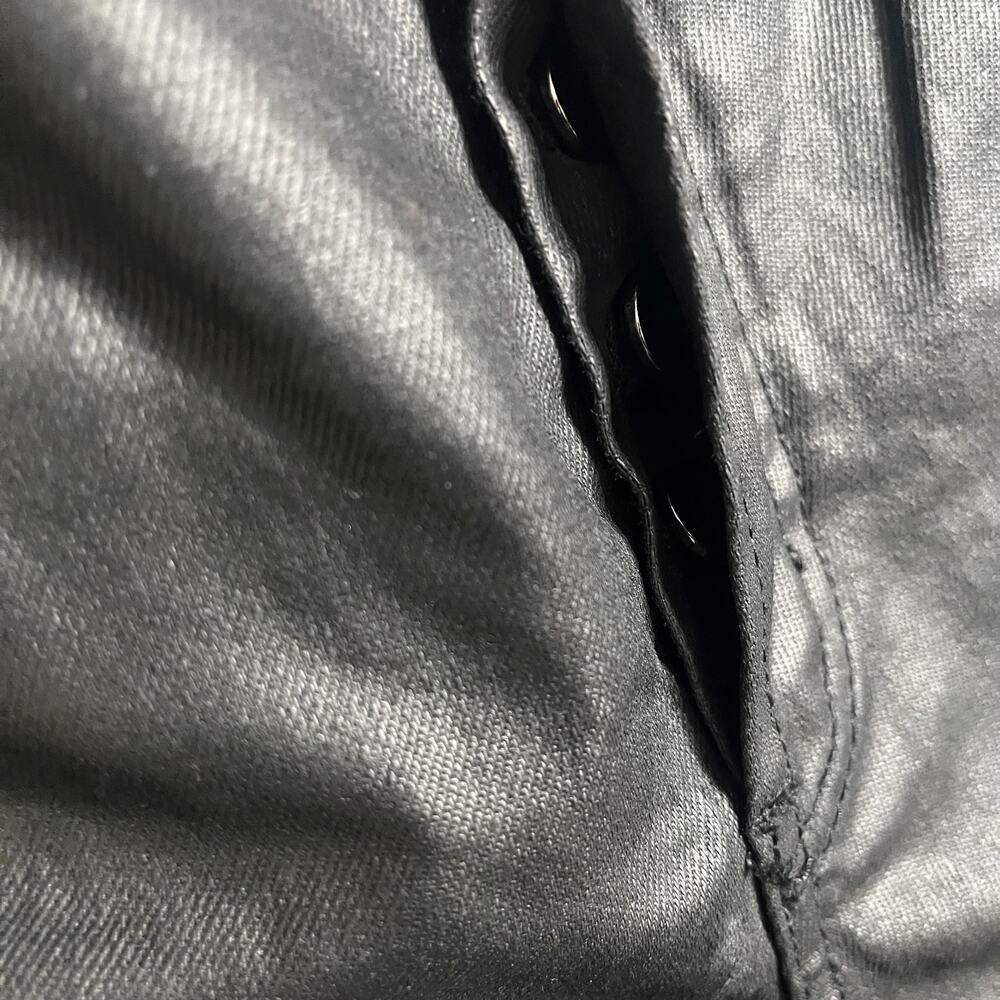 MNML M5 Coated Skinny Jeans Black 29 Waxed Finish Zip Ankle Stretch Streetwear - Picture 6 of 13